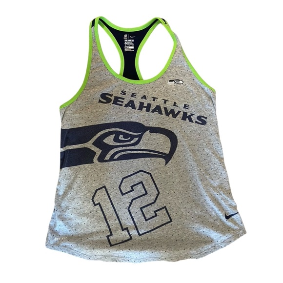 Nike NFL Team Apparel Women’s Seattle Seahawks Racerback Tank Size XL 12th Man - Picture 4 of 7
